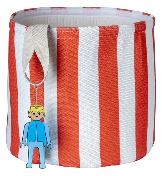 Червена текстилна детска кошница за играчки ø 30x28 cm Stripes – Playmobil