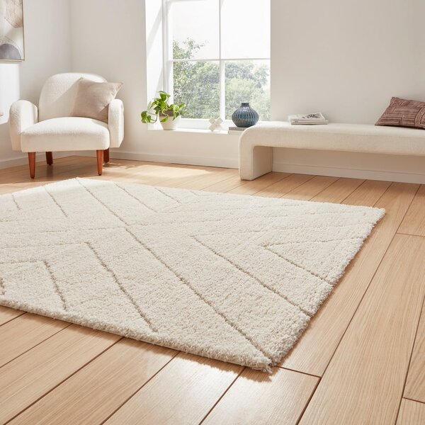 Кремав килим 120x170 cm Ideal Shaggy – Think Rugs