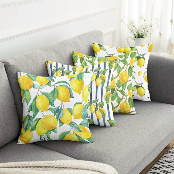 Калъфки за възглавници в комплект от 4 бр. 43x43 cm Lemons – Mila Home