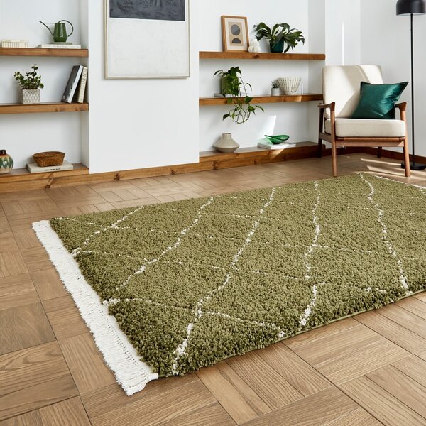 Зелена пътека 60x230 cm Boho – Think Rugs