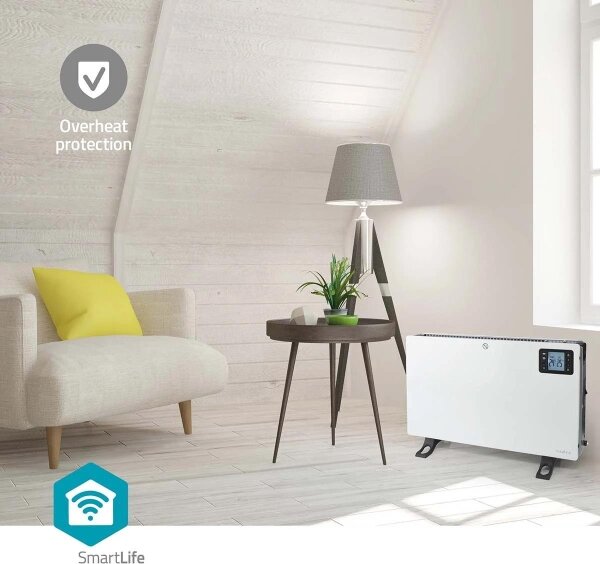 Nedis HTCO50WTW - Електрически нагревател/конвектор 750/1250/2000W/230V WT + дистанционно управление