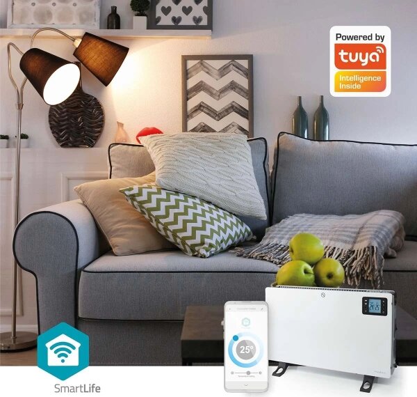 Nedis HTCO50WTW - Електрически нагревател/конвектор 750/1250/2000W/230V WT + дистанционно управление