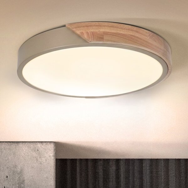 BRILAGI - LED таванно осветително тяло PILANA LED/24W/230V дъб/бежово Ø 30 см