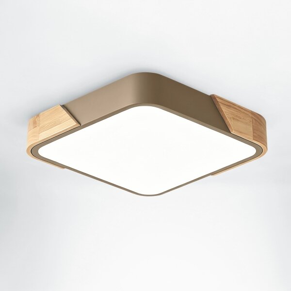 BRILAGI - LED таванен плафон PILANA SQUARE LED/24W/230V дъб/бежов 32x32 см