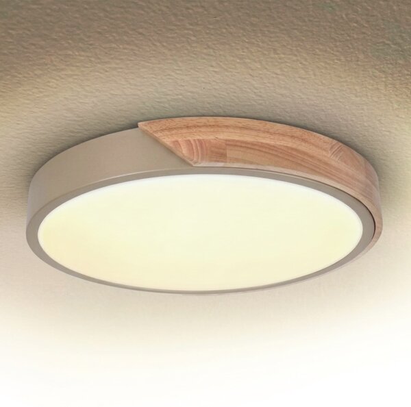BRILAGI - LED димируемо осветително тяло PILANA LED/48W/230V дъб/бежово Ø 40 см + дистанционно управление