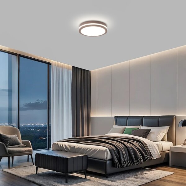 Brilagi - LED външно таванно осветително тяло BENE LED/24W/230V Ø 26 см кафяво IP54