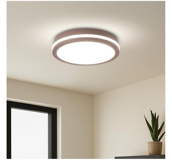 Brilagi - LED външно осветително тяло със сензор BENE LED/24W/230V Ø 26 см кафяво IP54