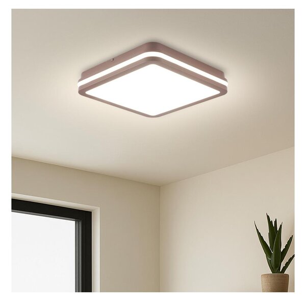 Brilagi -LED Външно таванно осветително тяло BENE LED/24W/230V 26x26 cm кафяво IP54