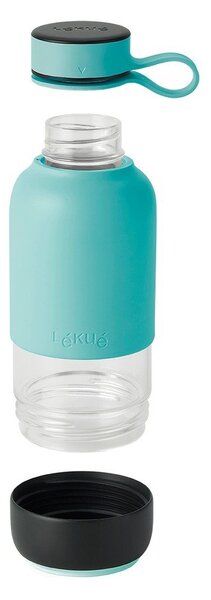Тюркоазена бутилка за пътуване стъклена бутилка 500 ml To Go – Lékué