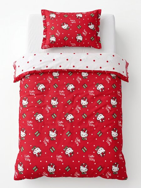Sinsay - Коледен спален комплект Hello Kitty - червeн