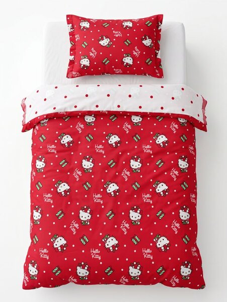 Sinsay - Коледен спален комплект Hello Kitty - червeн
