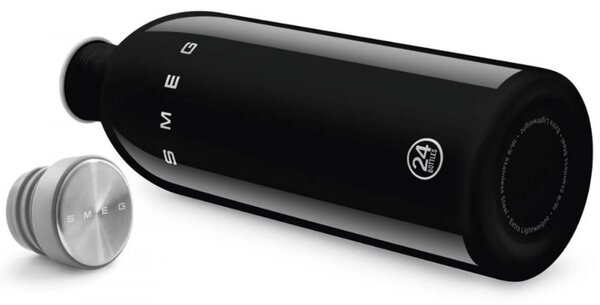Бутилка Smeg Urban WBF02BL, 1 л, Херметично затваряне, Без ВРА, Неръждаема Стомана, Черна