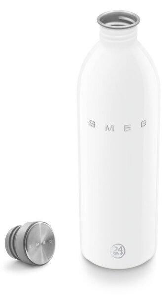 Бутилка Smeg Urban WBF02WH, 1 л, Херметично затваряне, Без ВРА, Неръждаема Стомана, Бял