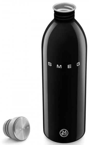 Бутилка Smeg Urban WBF02BL, 1 л, Херметично затваряне, Без ВРА, Неръждаема Стомана, Черна