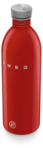 Бутилка Smeg Urban WBF02RD, 1 л, Херметично затваряне, Без ВРА, Неръждаема Стомана, Червена