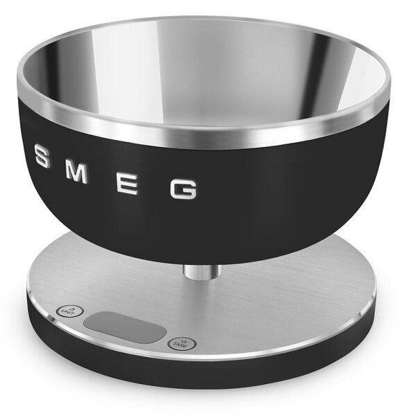 Кухненска везна Smeg Collezione KSC01BLMWW, До 5 кг/5 л, ТАРА, LED дисплей, Противоплъзгаща се основа, Автономия до 36 часа, Черен мат
