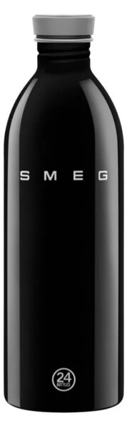Бутилка Smeg Urban WBF02BL, 1 л, Херметично затваряне, Без ВРА, Неръждаема Стомана, Черна