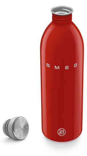 Бутилка Smeg Urban WBF02RD, 1 л, Херметично затваряне, Без ВРА, Неръждаема Стомана, Червена