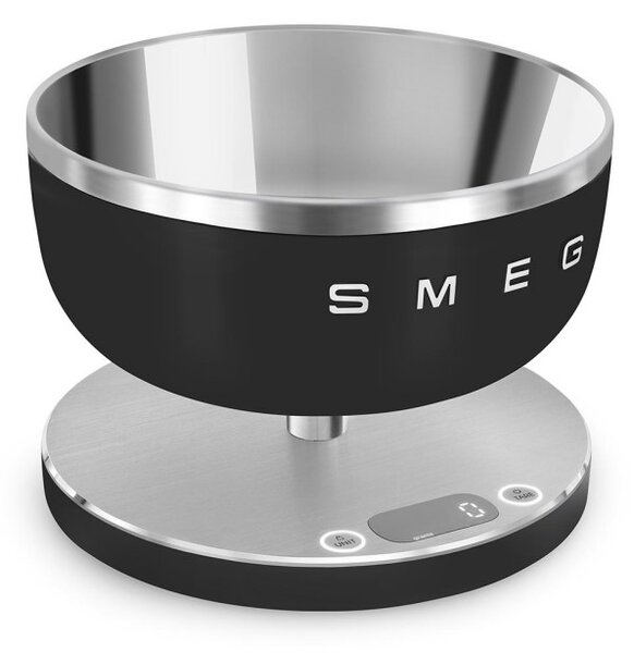 Кухненска везна Smeg Collezione KSC01BLMWW, До 5 кг/5 л, ТАРА, LED дисплей, Противоплъзгаща се основа, Автономия до 36 часа, Черен мат