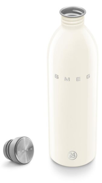 Бутилка Smeg Urban WBF02CR, 1 л, Херметично затваряне, Без ВРА, Неръждаема Стомана, Крем