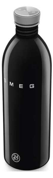 Бутилка Smeg Urban WBF02BL, 1 л, Херметично затваряне, Без ВРА, Неръждаема Стомана, Черна