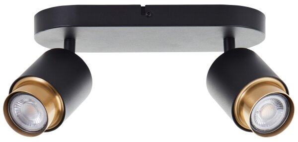 Brilliant - LED осветително тяло COVELO 2xGU10/5W/230V черно/златисто