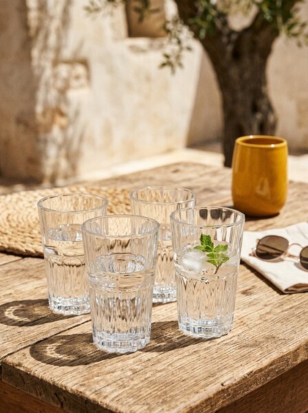 Sinsay - Чаши с декоративно дъно 4 pack - clear