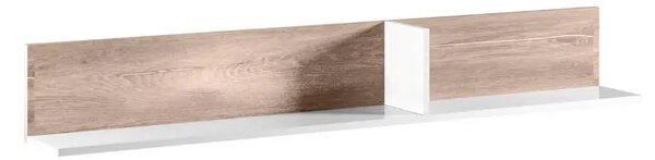 Полица за стена Denver (pewtar halifax oak + white gloss)