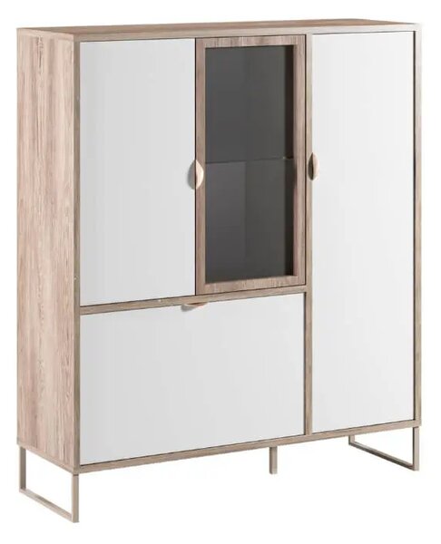 Шкаф Denver (pewtar halifax oak + white gloss)