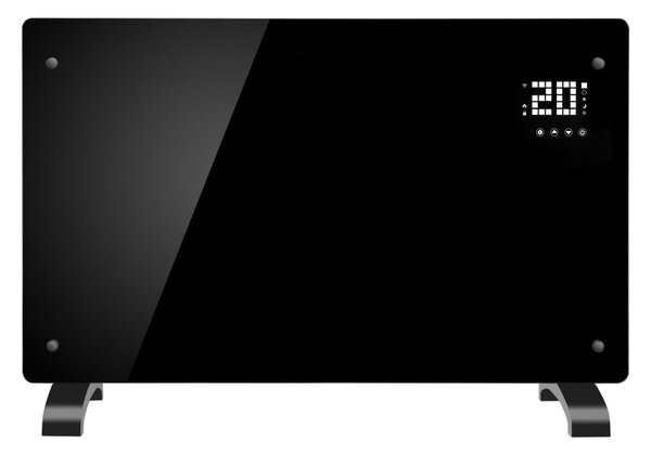 Конвекторна печка Elite WGPHD-22, 2200W, Стъклен панел, 50 C, Wi-Fi, Таймер, LED екран, Черен