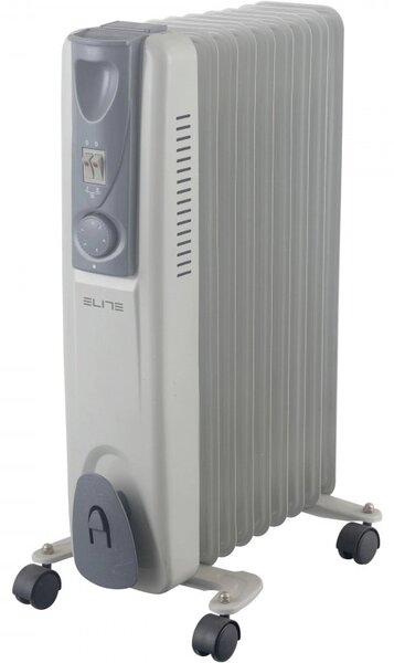 Маслен радиатор Elite EOH-9200, 9 ребра, 3 настройки, 2500W, Сив
