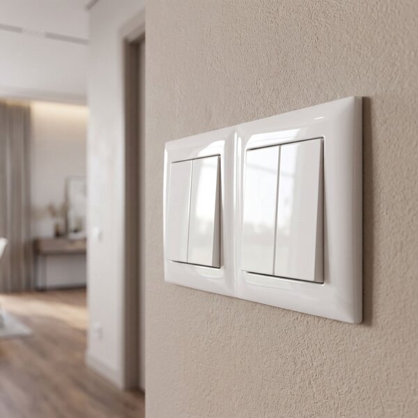Двойна рамка за контакти OSTE JNH014-2F White