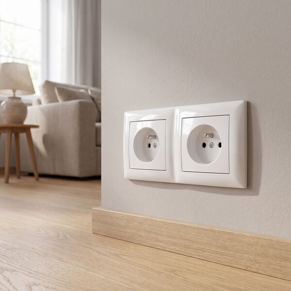 Двойна рамка за контакти OSTE JNH014-2F White