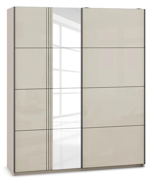 Гардероб SLine 08 (кашмир + МДФ сиво делукс гланц, 140, V01)