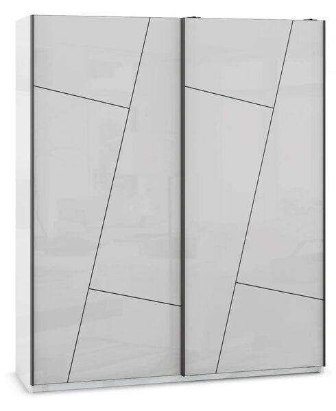 Гардероб SLine 10 (студено сиво + МДФ сиво тренд гланц, 140, V01)