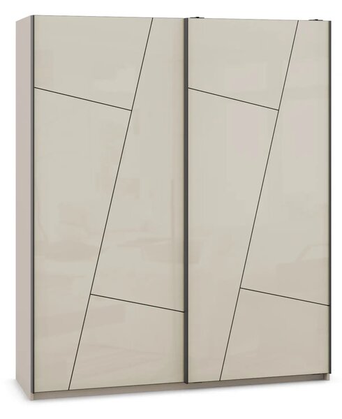Гардероб SLine 10 (кашмир + МДФ сиво делукс гланц, 140, V01)