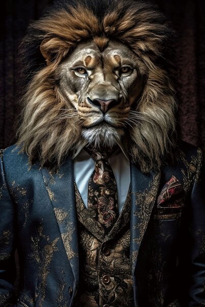 IMAGELAND СТЪКЛЕНА КАРТИНА LION'S CLUB