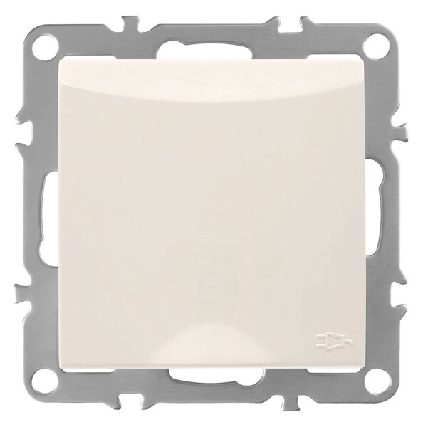 Единичен контакт със заземяване и капаче OSTE JNH005-G Beige