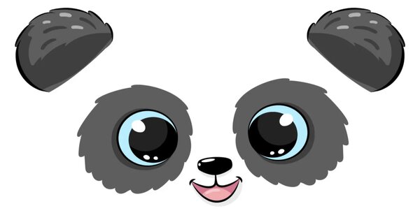 Детски шкаф Daria с принт (panda)