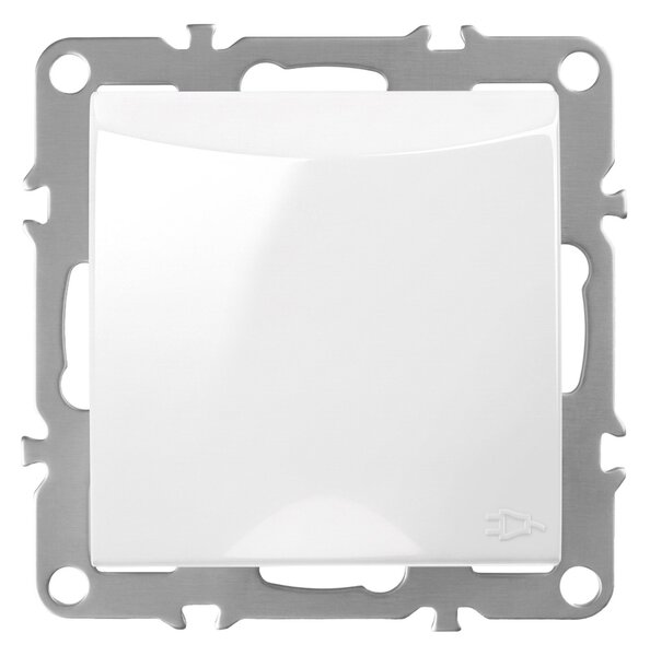 Единичен контакт със заземяване и капаче OSTE JNH005-G White