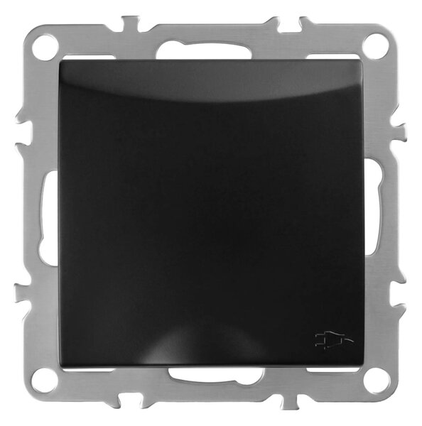 Единичен контакт със заземяване и капаче OSTE JNH005-G Black
