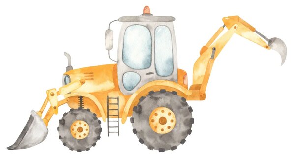 Детски шкаф Daria с принт (digger)