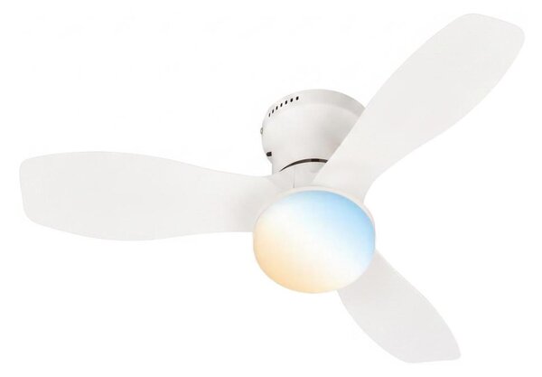 Brilo - LED Димируем таванен вентилатор PAN LED/15W/230V 3000-6500K бял+ДУ