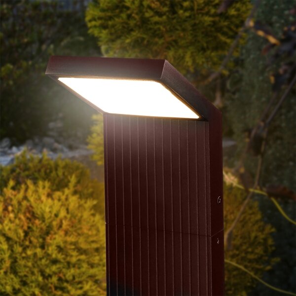 Brilagi - Външна LED лампа RIANO LED/8W/230V кафява IP65 80 см