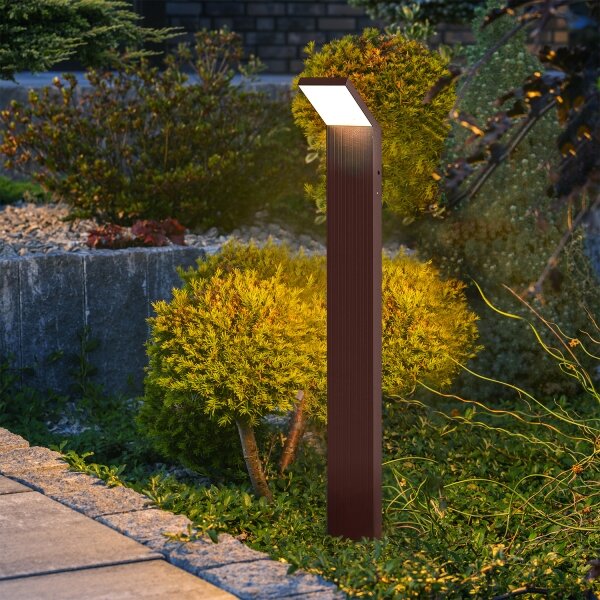 Brilagi - Външна LED лампа RIANO LED/8W/230V кафява IP65 80 см