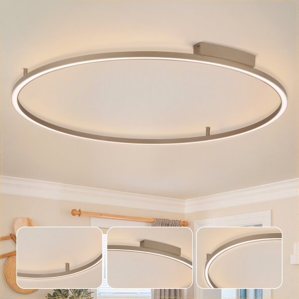 Brilagi - Димируемо LED осветително тяло PORTOFINO LED/85W/230V Ø 120 см бежово + ДУ