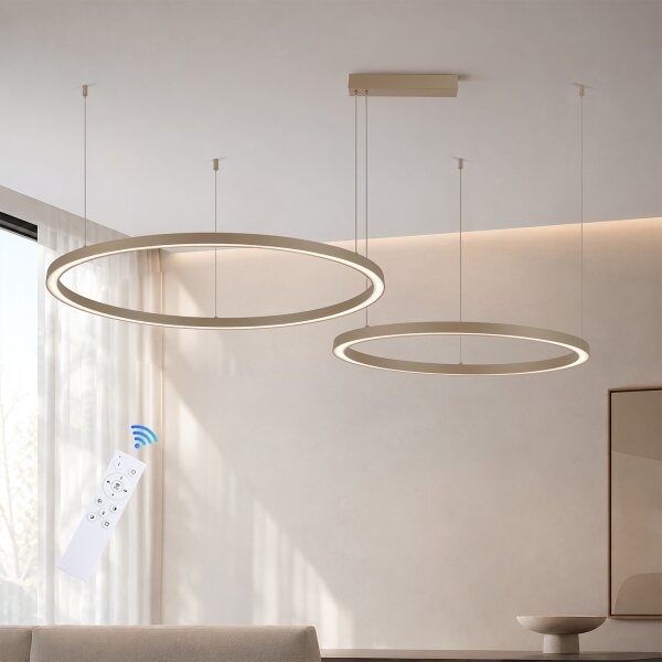 Brilagi - LED димируем полилей на кабел PORTOFINO LED/98W/230V бежов + дистанционно управление