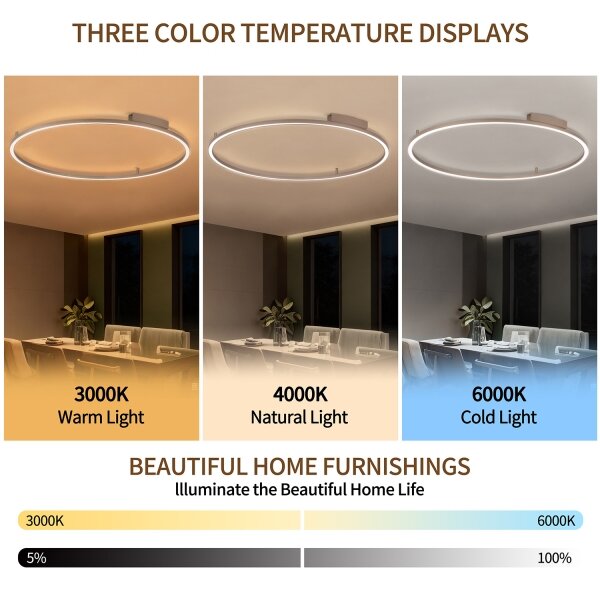 Brilagi - Димируемо LED осветително тяло PORTOFINO LED/85W/230V Ø 120 см бежово + ДУ