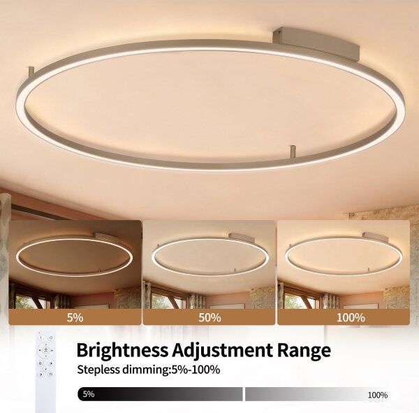 Brilagi - Димируемо LED осветително тяло PORTOFINO LED/85W/230V Ø 120 см бежово + ДУ