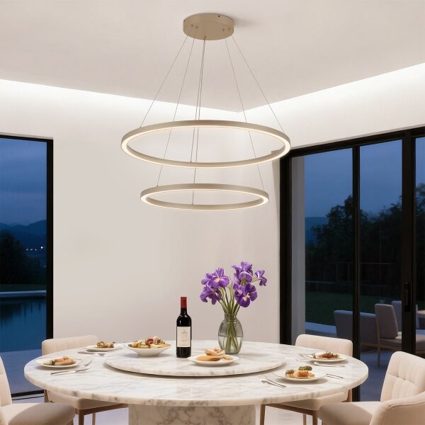 Brilagi - LED димируем полилей на кабел PORTOFINO LED/98W/230V pr. 80 cm бежов + дистанционно управление